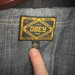 XL Obey Jacket With Detachable Hood